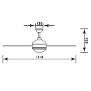 Unite Wood 3 Blade Ceiling Fan - Lighting.co.za