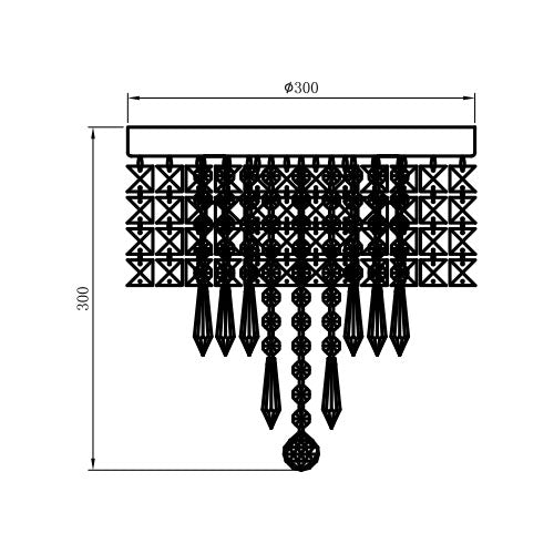 Finn Chrome and Clear Crystal Glass Ceiling Light - Lighting.co.za