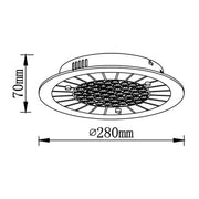 Mi Round Chrome and Crystal Glass LED Ceiling Light - Lighting.co.za