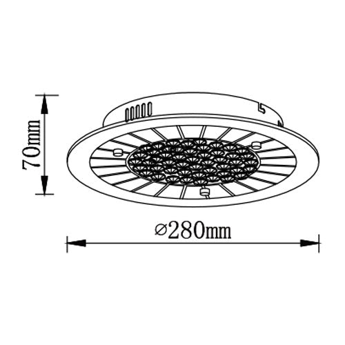 Mi Round Chrome and Crystal Glass LED Ceiling Light - Lighting.co.za