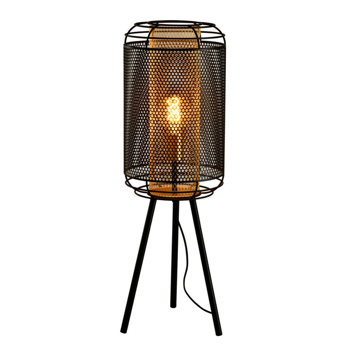 Jambi Black and Gold Mesh Tripod Table Lamp - Lighting.co.za