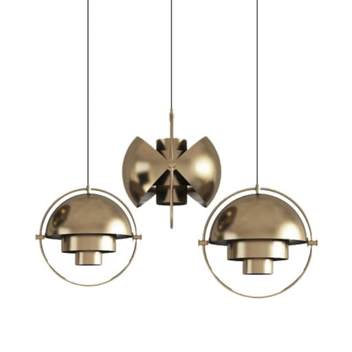 June Multi Way Antique Brass Pendant Light 2 Sizes - Lighting.co.za