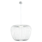 Round Apple Black Or White Wire LED Pendant 2 Sizes - Lighting.co.za