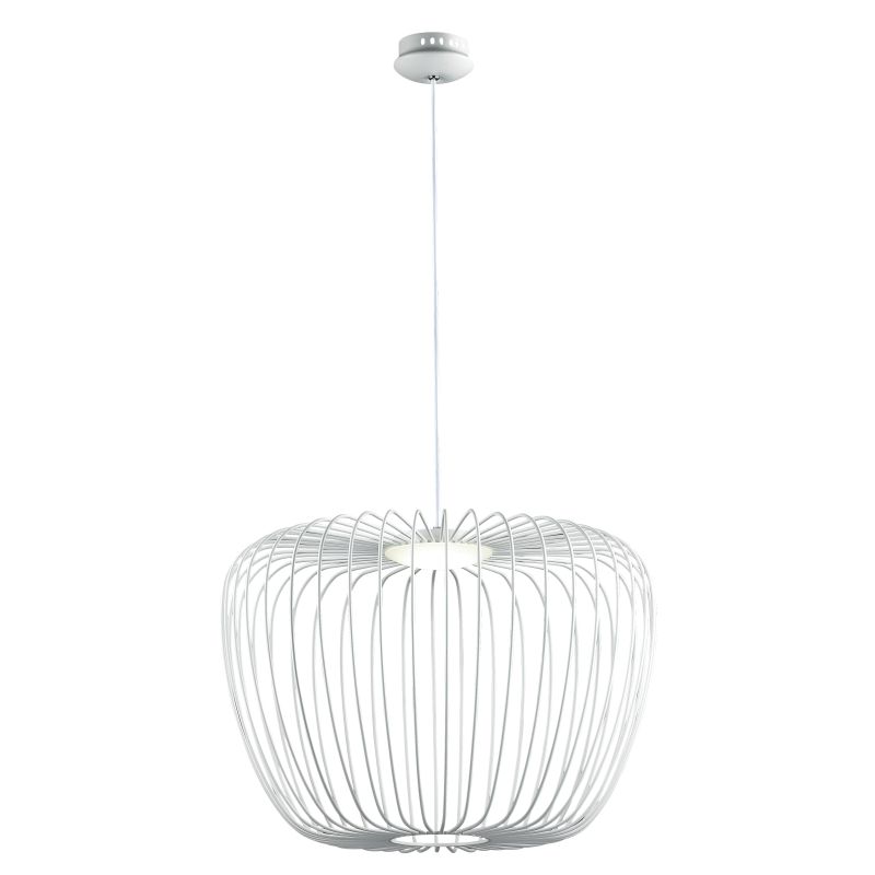 Round Apple Black Or White Wire LED Pendant 2 Sizes - Lighting.co.za