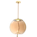 Droplet Amber | Smoke Glass Orb LED Gold And Rope Pendant Light - Lighting.co.za