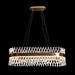 Lira Gold And Clear K9 Crystal LED Oval Chandelier - Lighting.co.za