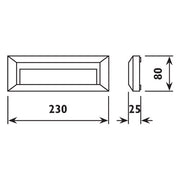 Zour Dark Grey Rectangle 4 Watt LED Step Wall Light - Lighting.co.za