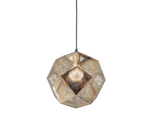 Risto Chrome Or Brass Stainless Steel Mesh Round Pendant Light - Lighting.co.za