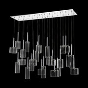 Francis 24 Light Chrome And Clear Glass Rectangular Cluster Pendant Light - Lighting.co.za