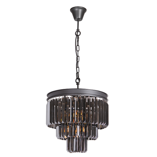 Grace Small Black Or Gold K9 Crystal 3 Tier Chandelier - Lighting.co.za