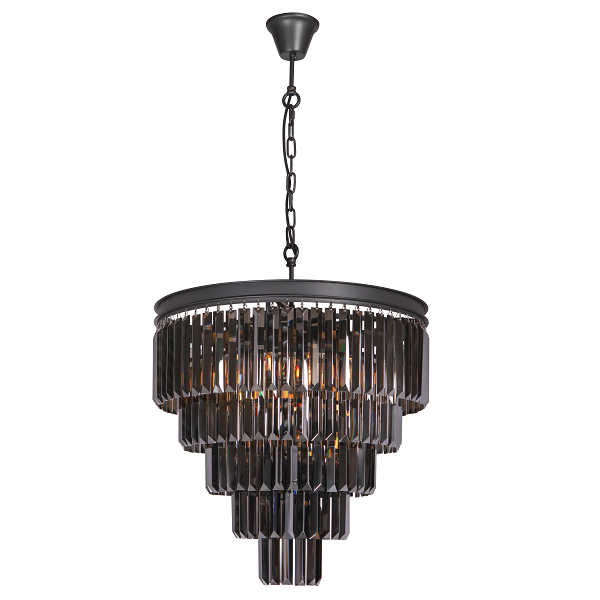 Grace Large Black Or Gold K9 Crystal 5 Tier Chandelier — Lighting