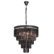 Grace Large Black Or Gold K9 Crystal 5 Tier Chandelier - Lighting.co.za