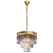 Grace Small Black Or Gold K9 Crystal 3 Tier Chandelier - Lighting.co.za