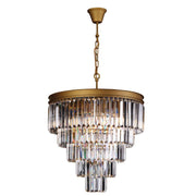 Grace Large Black Or Gold K9 Crystal 5 Tier Chandelier - Lighting.co.za