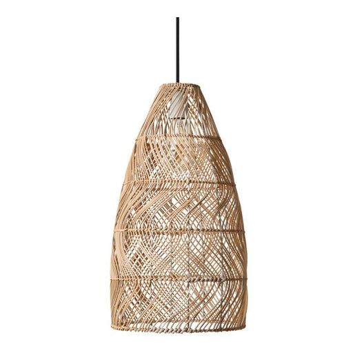 Tanna Long Natural or Black Rattan Pendant Light - Hanging Lights - Lighting.co.za