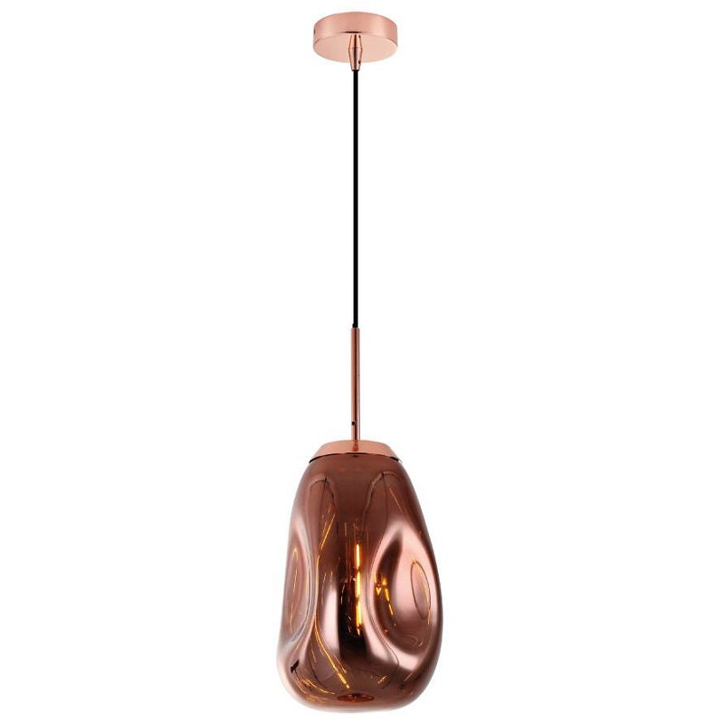 Morpheus Oval Or Round Copper Or Smoke Glass Pendant Light - Lighting.co.za