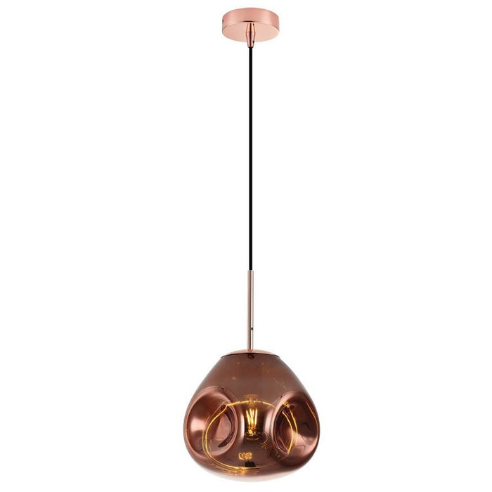Morpheus Oval Or Round Copper Or Smoke Glass Pendant Light - Lighting.co.za