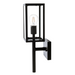 Meridian Black And Clear Glass Lantern Outdoor Wall Light - Lighting.co.za
