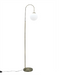 Kimi Brass Look and Opal Glass Sphere and Stem Floor Lamp - Lighting.co.za