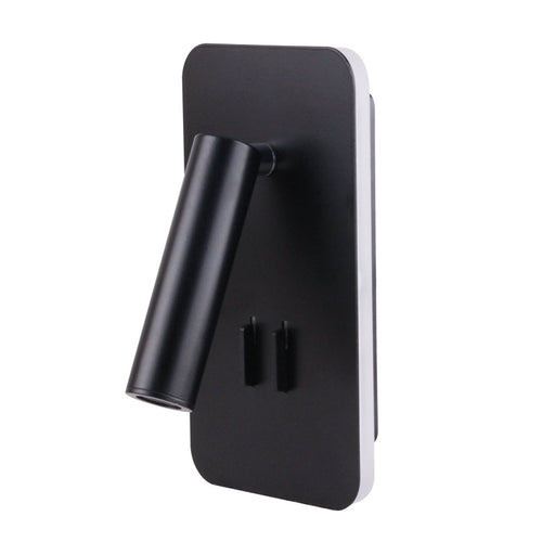 Kin Black or White Slim Rectangular LED Bedside Reading Wall Light with Back Light - Lighting.co.za