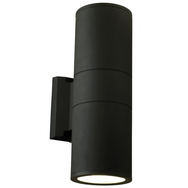 Duo Black Up Down Outdoor Wall Light - Lighting.co.za