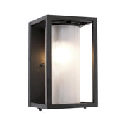 Osmo Black Cube And Glass Outdoor Wall Light - Lighting.co.za