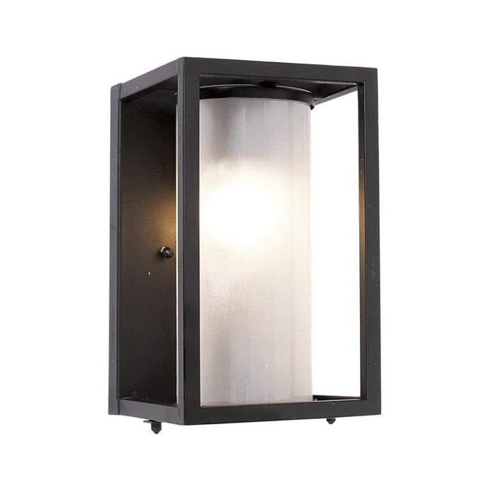 Osmo Black Cube And Glass Outdoor Wall Light - Lighting.co.za