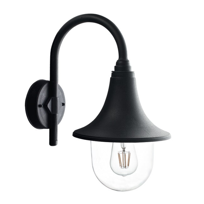 Ava Black Lantern Outdoor Wall Light - Lighting.co.za