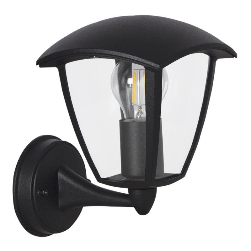 Miola 4 Panel Black Up Facing Outdoor Wall Light - Lighting.co.za