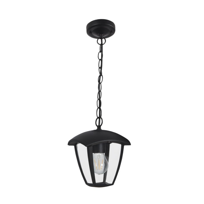 Miola Black Lantern Outdoor Pendant Light - Lighting.co.za
