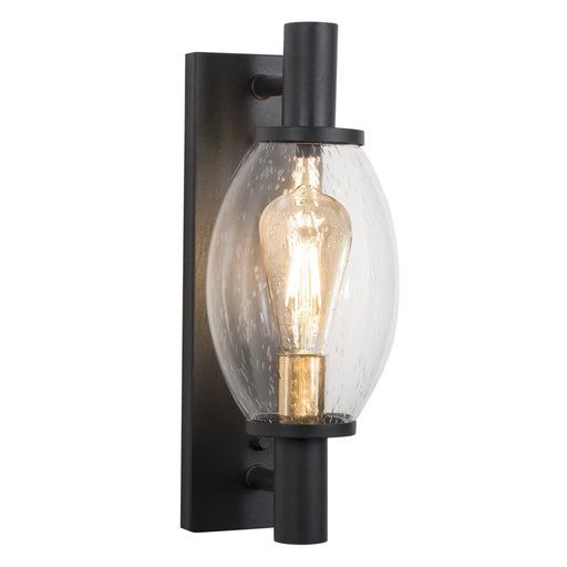 Chester Outdoor Black and Clear Glass Wall Light - Lighting.co.za