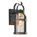Lance Outdoor Black and Clear Glass Lantern Wall Light - Lighting.co.za