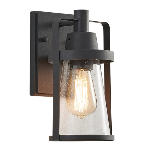 Cantena Outdoor Black and Clear Glass Lantern Wall Light - Lighting.co.za