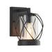 Cheval Outdoor Black and Clear Glass Wall Light - Lighting.co.za