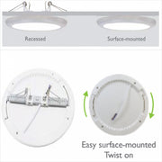 Heru LED 12W | 18W Round Mini Panel Dim Downlight - Lighting.co.za