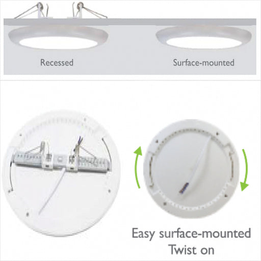 Heru LED 12W | 18W Round Mini Panel Dim Downlight - Lighting.co.za