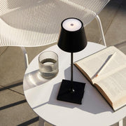 Harper Smooth Shade Black | White Rechargeable Table Lamp - Lighting.co.za