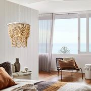 Zanzibar Natural Wooden Bead Chandelier - Lighting.co.za