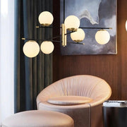 Urban 6 Light Black and Brass Look Chandelier - Lighting.co.za