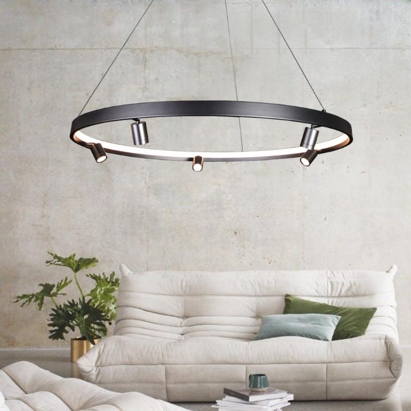 Nice Black or Silver Ring LED Pendant Light 3 Sizes - Lighting.co.za