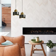 Retro X Marble and Brass Look Pendant Light - Lighting.co.za