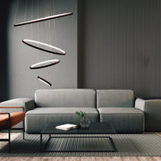 Multiple 4 Ring Black Or Gold LED Pendant Light - Lighting.co.za