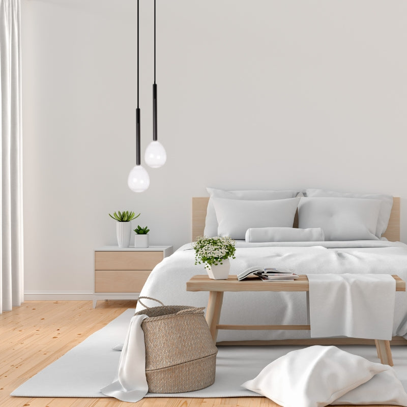 Raindrop Black or White And Clear Glass LED Pendant Light - Lighting.co.za