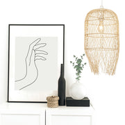 Analia Large Natural Woven Rattan Pendant Light - Lighting.co.za