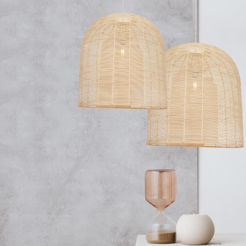 Tesse Woven Rattan Pendant Light 2 Sizes - Lighting.co.za