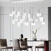 Francis 24 Light Chrome And Clear Glass Rectangular Cluster Pendant Light - Lighting.co.za