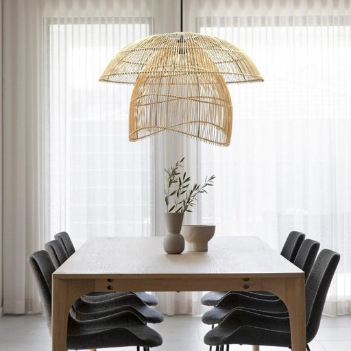 Adasha Natural Rattan Pendant Light - Lighting.co.za