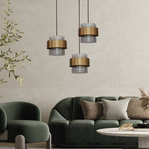 Forma Antique Brass and Glass Single Pendant Light - Lighting.co.za