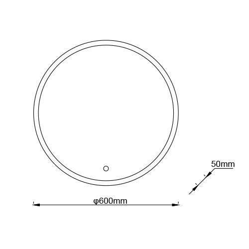 Aviana Round LED Bathroom Mirror Wall Light - Lighting.co.za