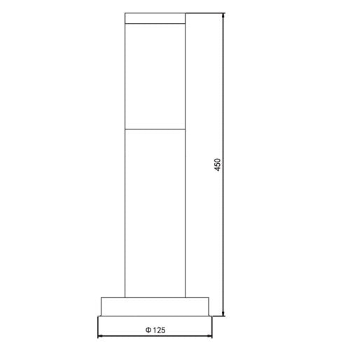 Slate Stainless Steel Garden Bollard Light - Lighting.co.za